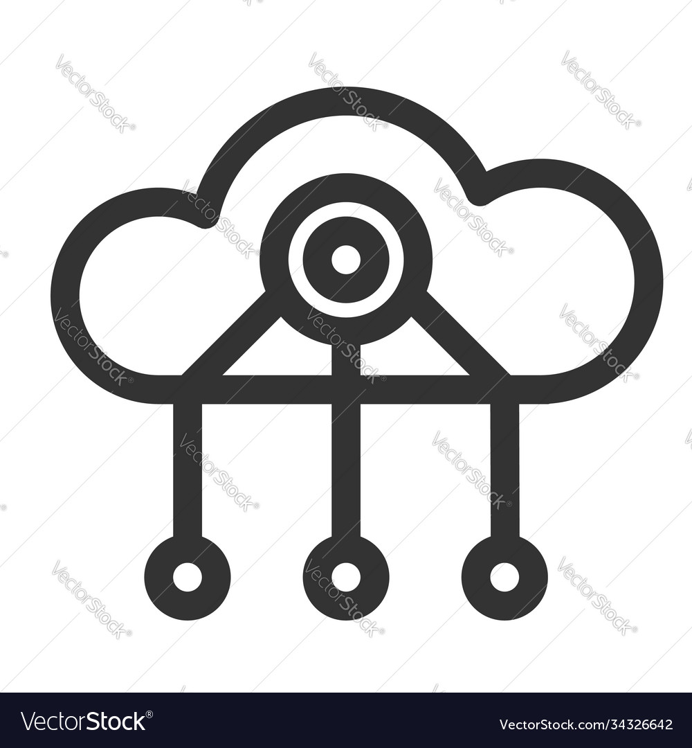 Cloud computing icon artificial intelligence