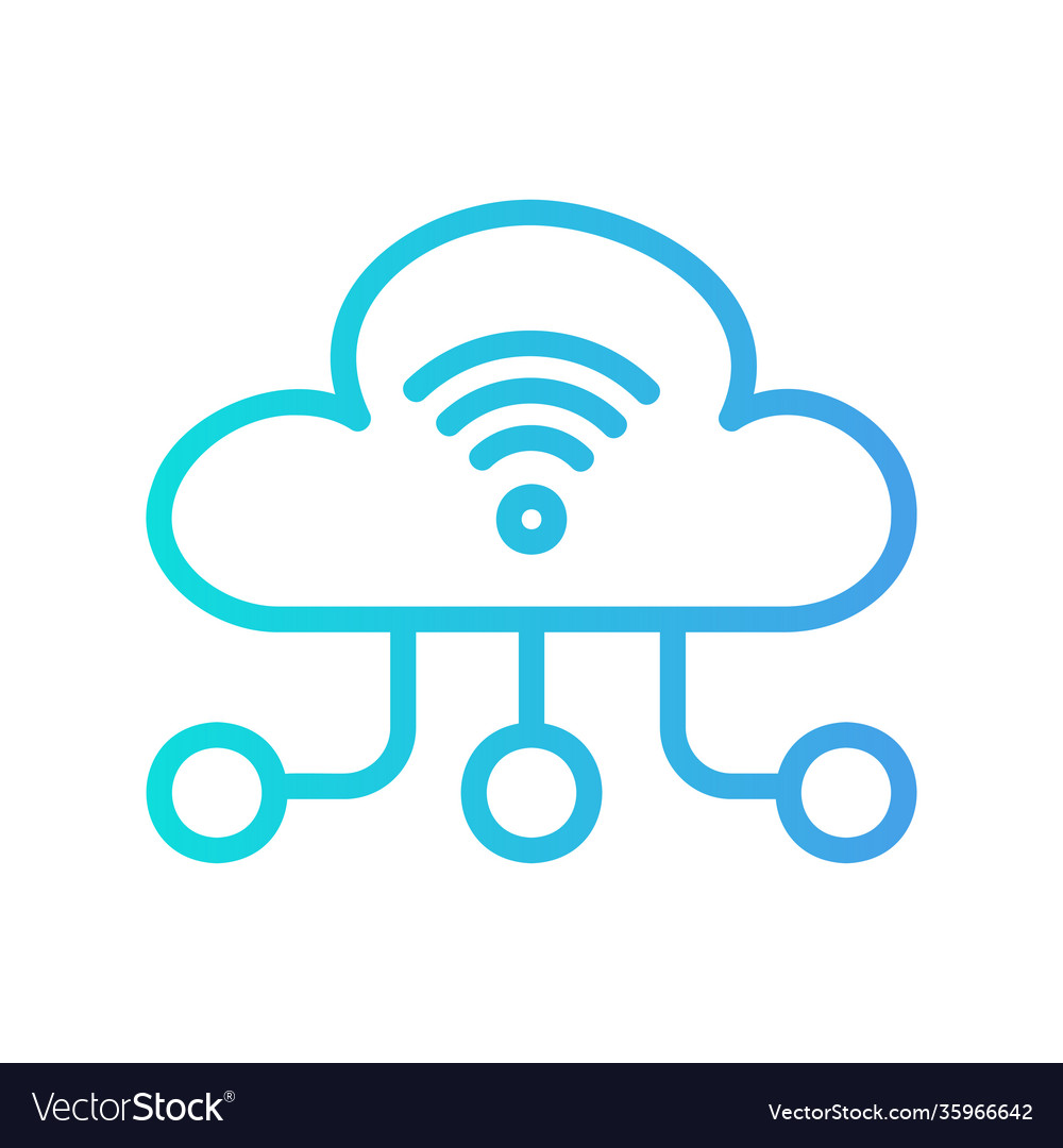 Cloud computing icon in gradient style about vector image Cloud computing icon in gradient style about