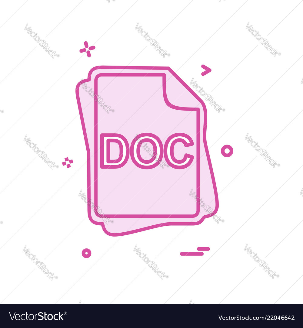 Doc file type icon design