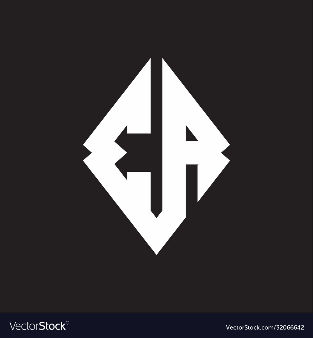 Ea logo monogram with sharp square design template