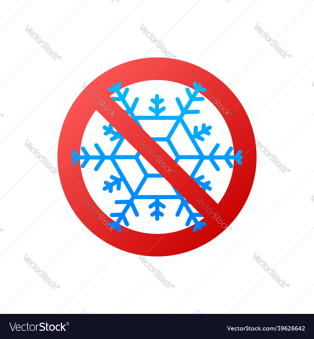 Flat no snow flakes Royalty Free Vector Image - VectorStock