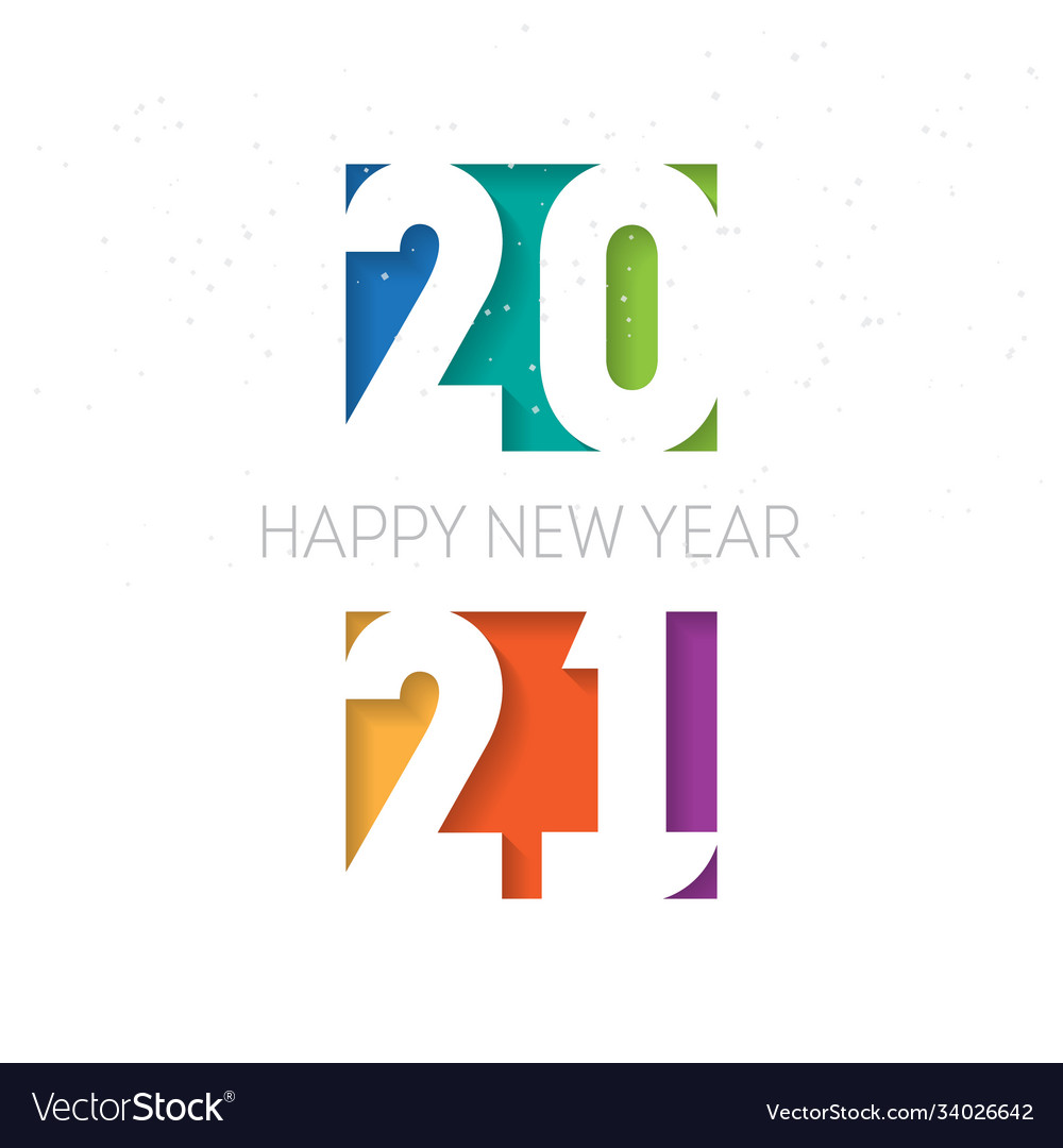 Happy new year 2021 vertical banner cover