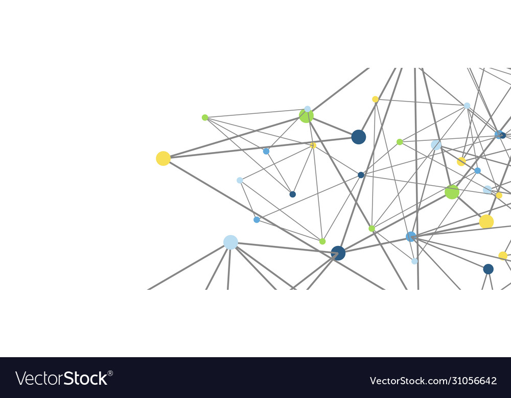 Line points connections triangular technology vector image Line points connections triangular technology