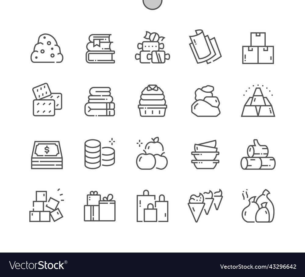 Pile stones and candies many items Royalty Free Vector Image