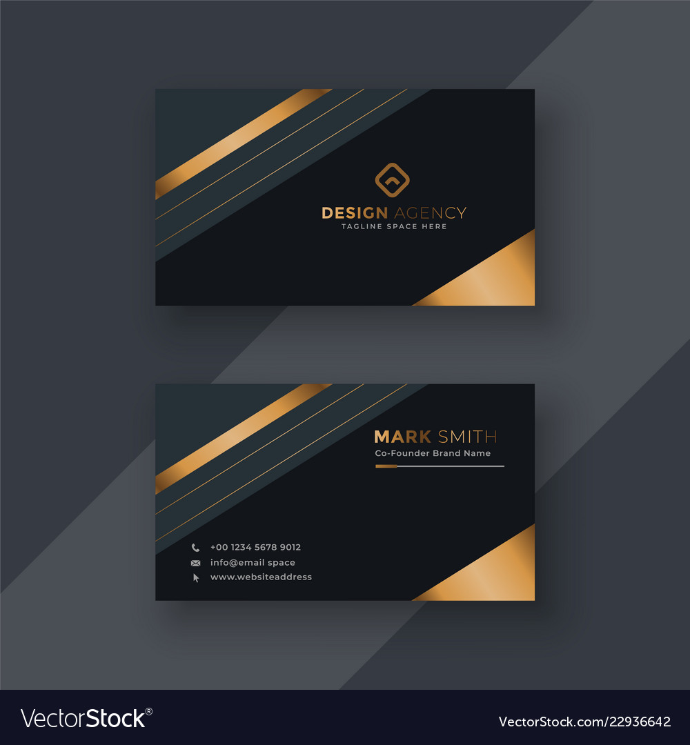 Premium business card design background Royalty Free Vector