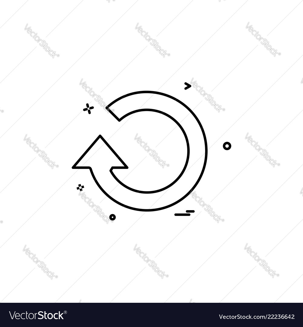 Refresh restart icon design vector image Refresh restart icon design