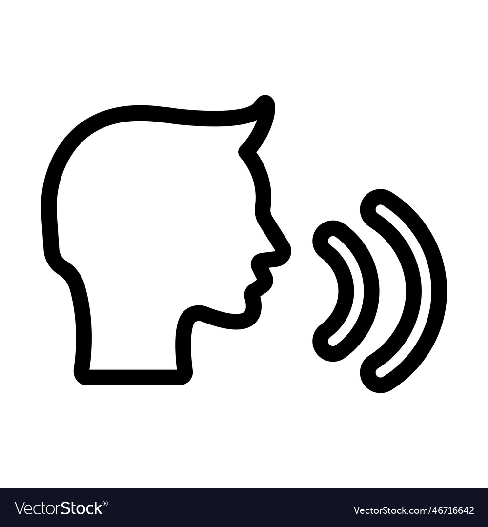 Speaking thick line icon for personal Royalty Free Vector