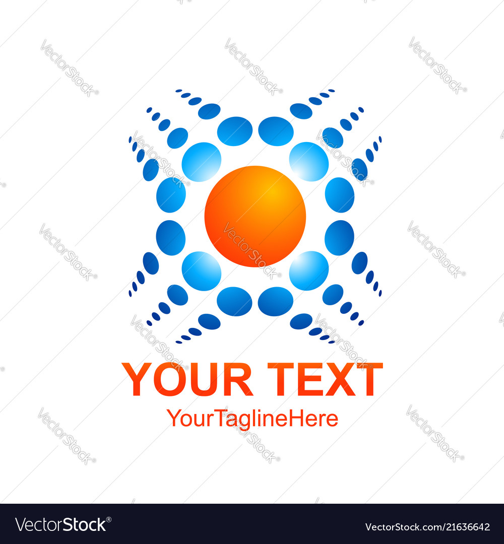 Sun isolated summer logo design template element Vector Image