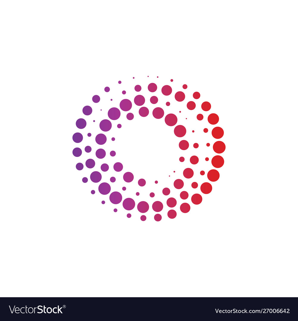 Technology circle logo and symbols Royalty Free Vector Image