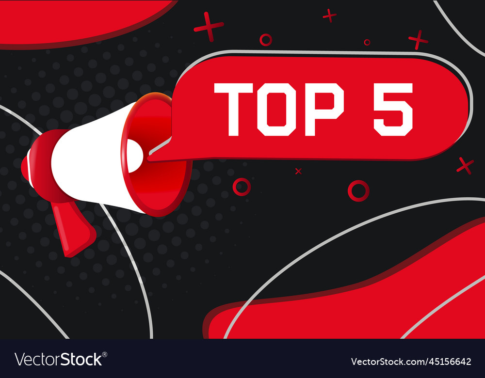 Top 5 hand holding megaphone with speech bubble