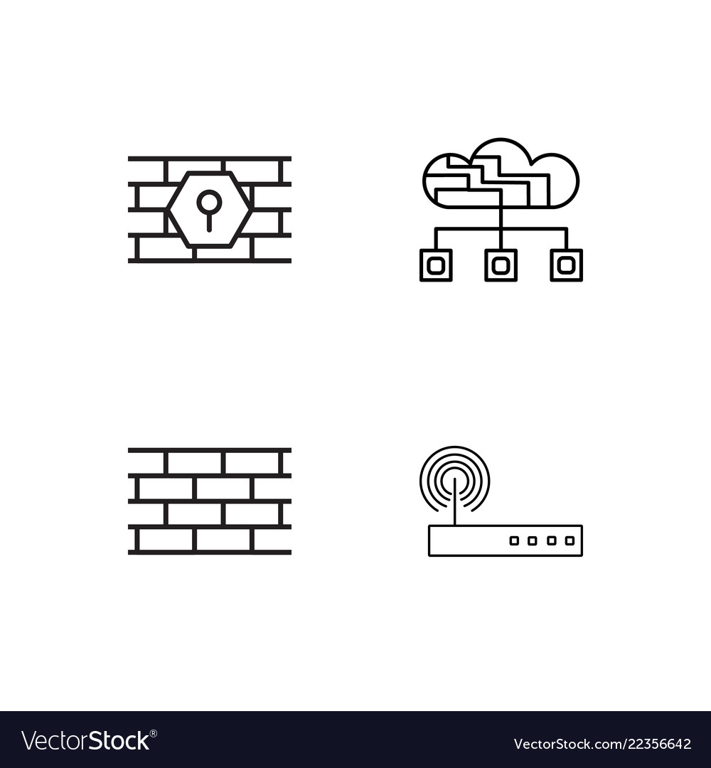 Web simple outlined icons set