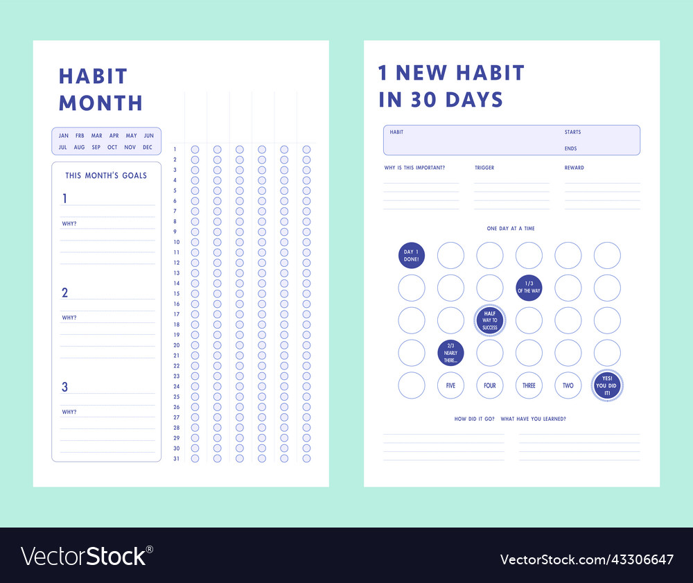 30 days and 100 challenge planner