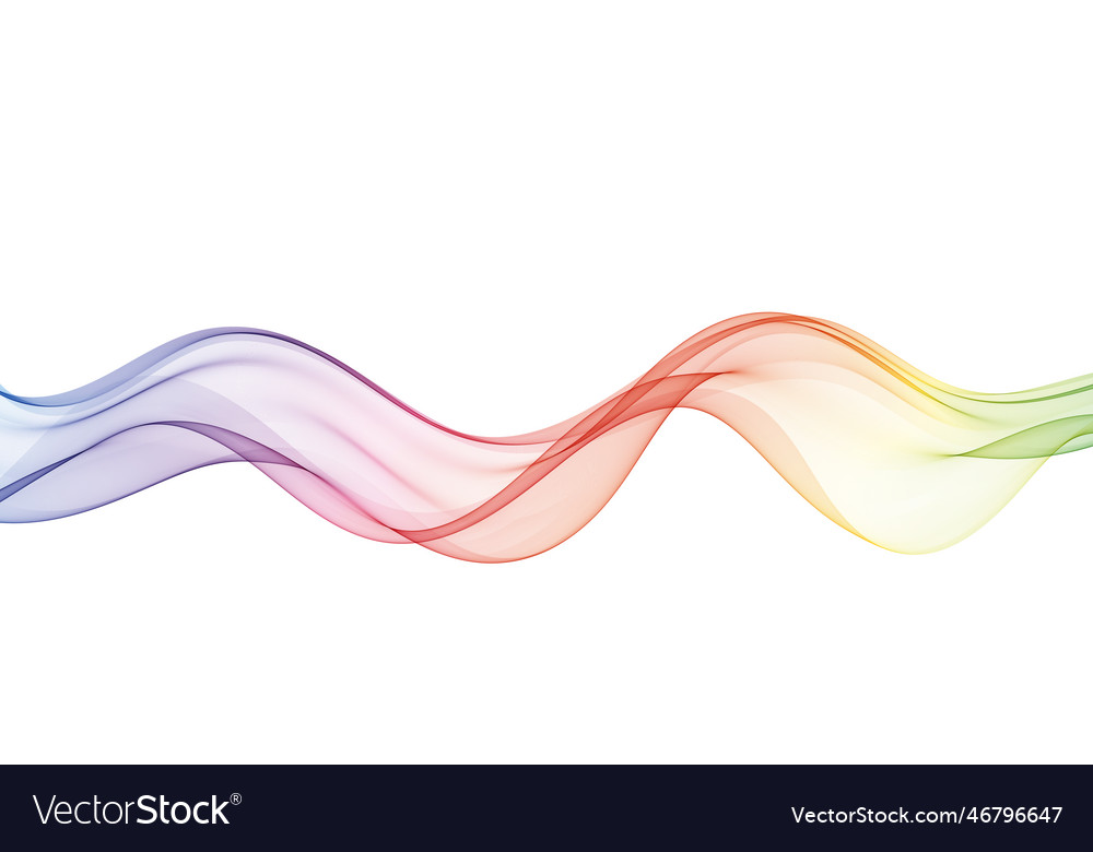 Abstract colorful smooth wave lines design vector image Abstract colorful smooth wave lines design