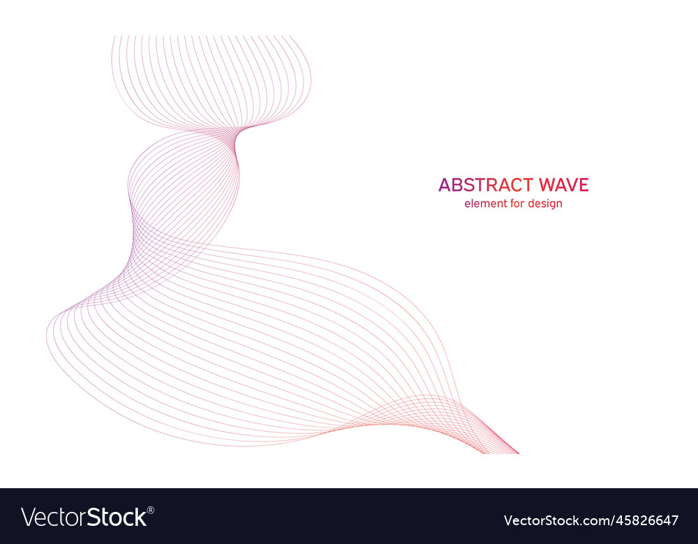 Abstract colorful wave element for design vector image Abstract colorful wave element for design