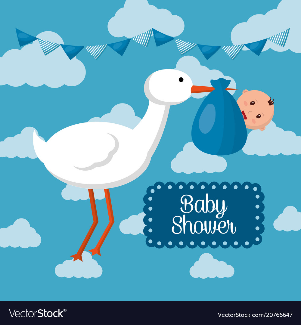 Baby shower card Royalty Free Vector Image - VectorStock