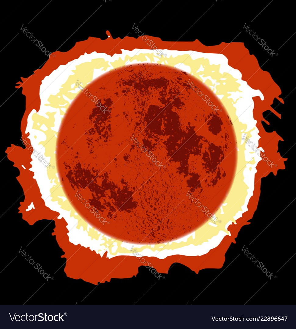 Blood moon eclipse Royalty Free Vector Image - VectorStock