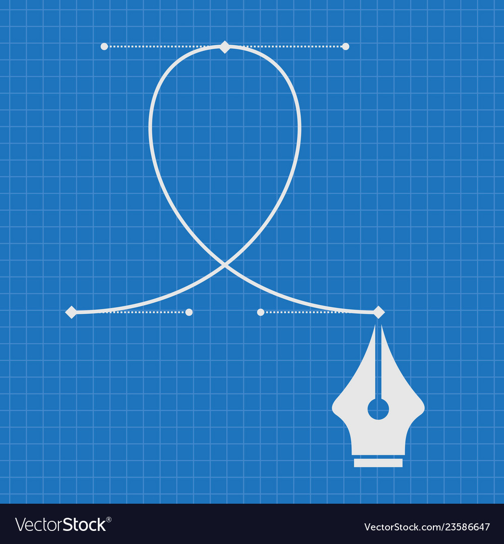 Blueprint of pen tool cursor