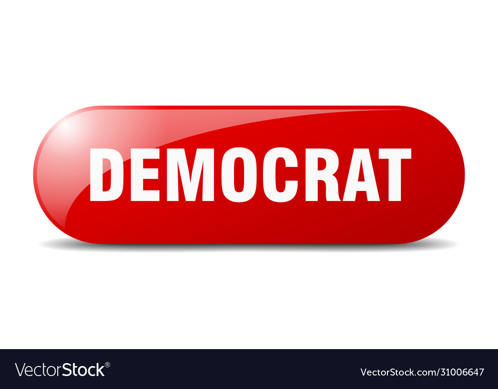 Democrat button sign key push Vector Image Democrat button sign key push