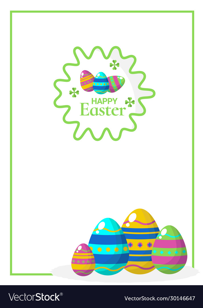 Design element frame with easter eggs
