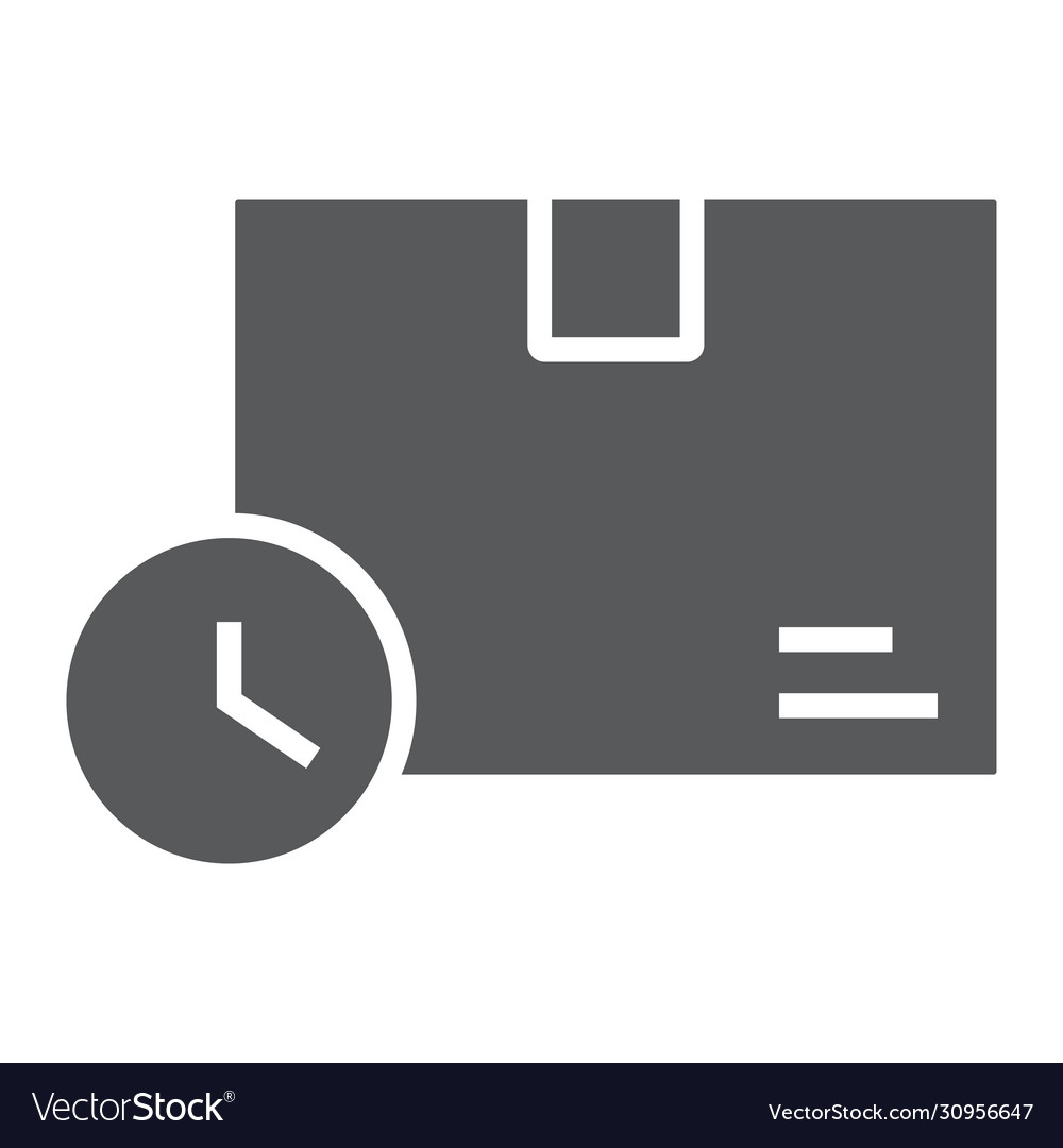 Fast delivery time glyph icon logistic