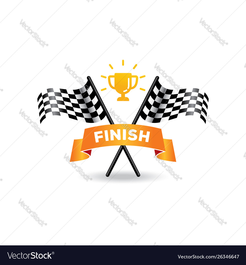 Finish race flag icon symbol simple design