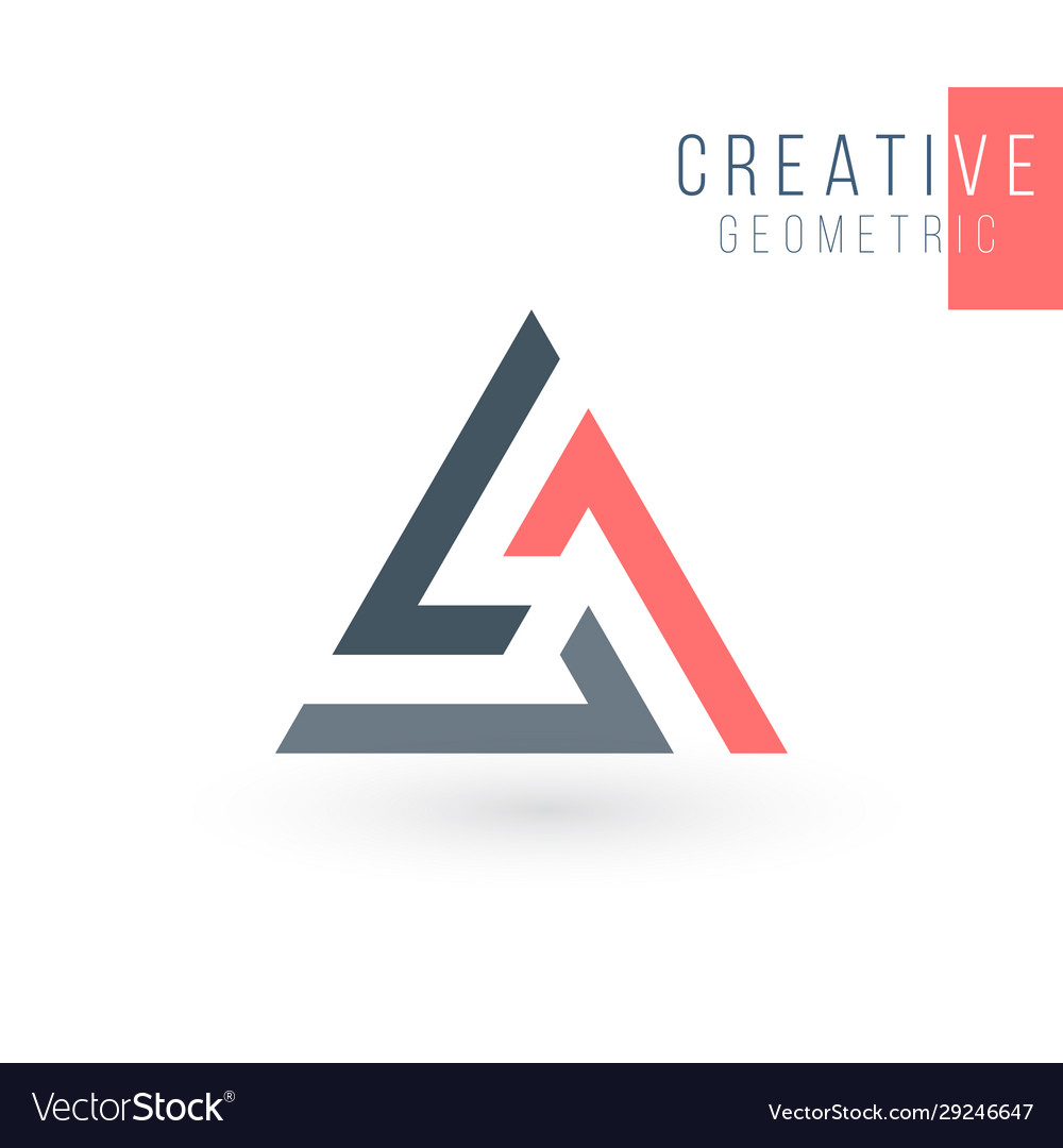 Geometric triangle unity abstract logo design