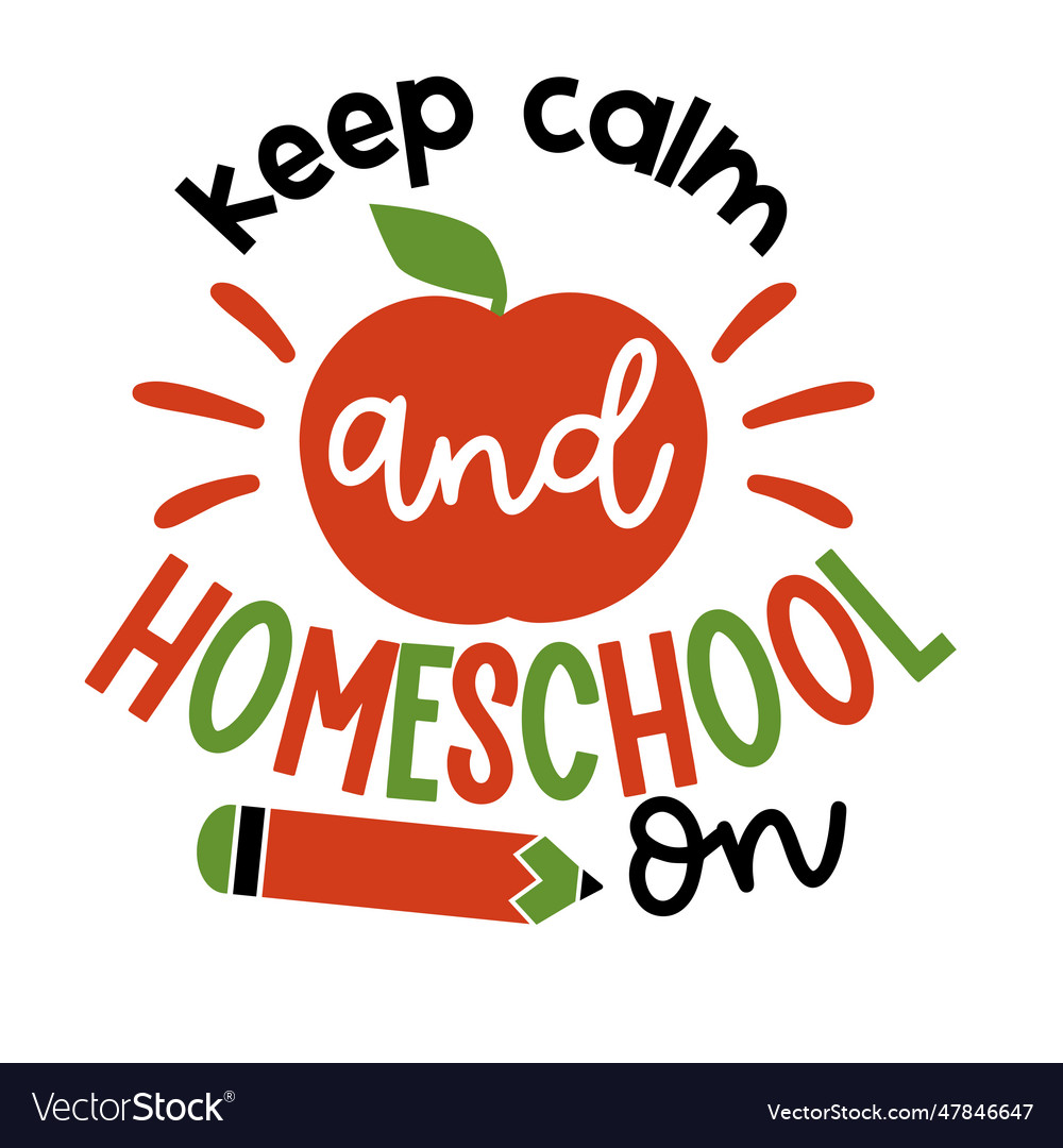 Homeschool svg bundle lettering Royalty Free Vector Image