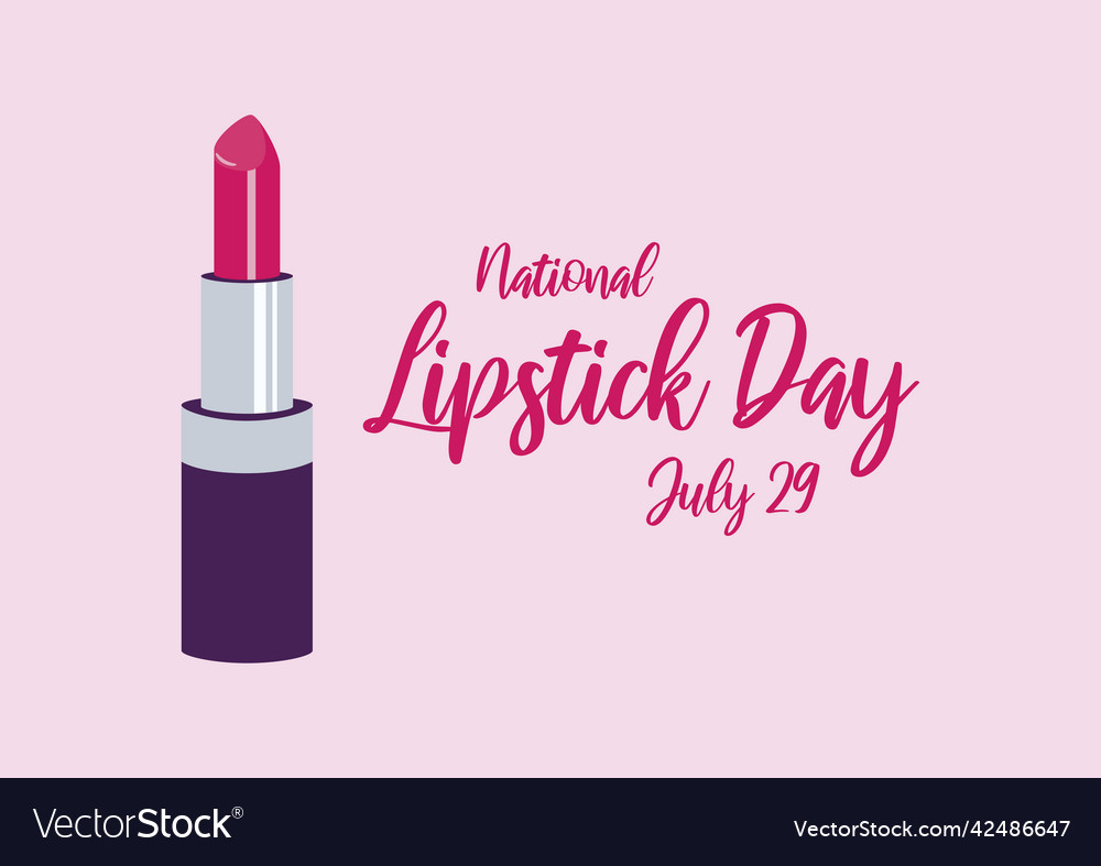 National lipstick day icon Royalty Free Vector Image