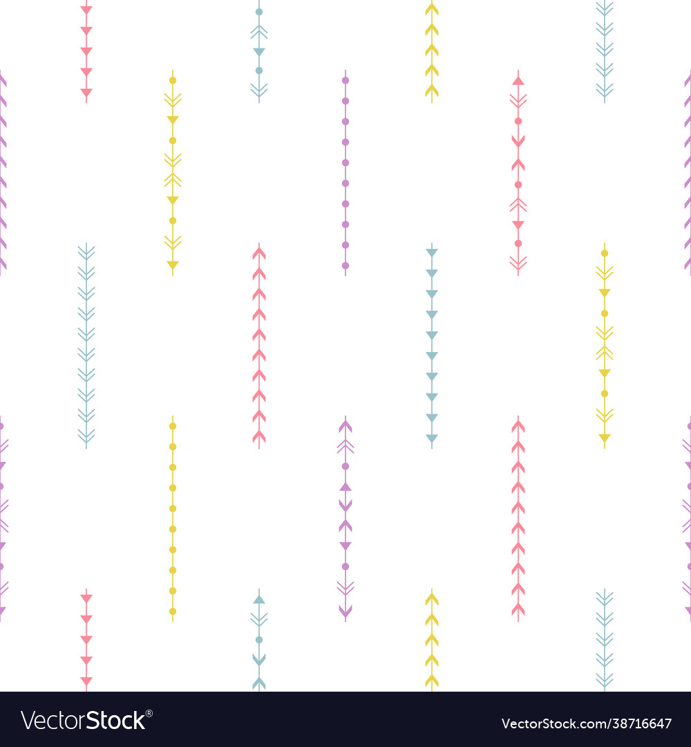 Seamless pattern with boho geometrical elements vector image Seamless pattern with boho geometrical elements