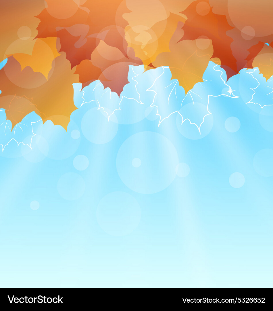 Abstract autumn background with leaves Royalty Free Vector