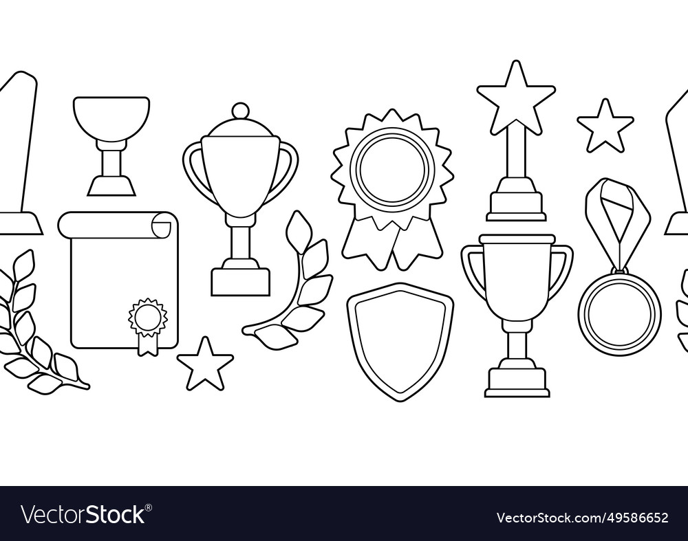 Awards and trophy pattern reward items for sports