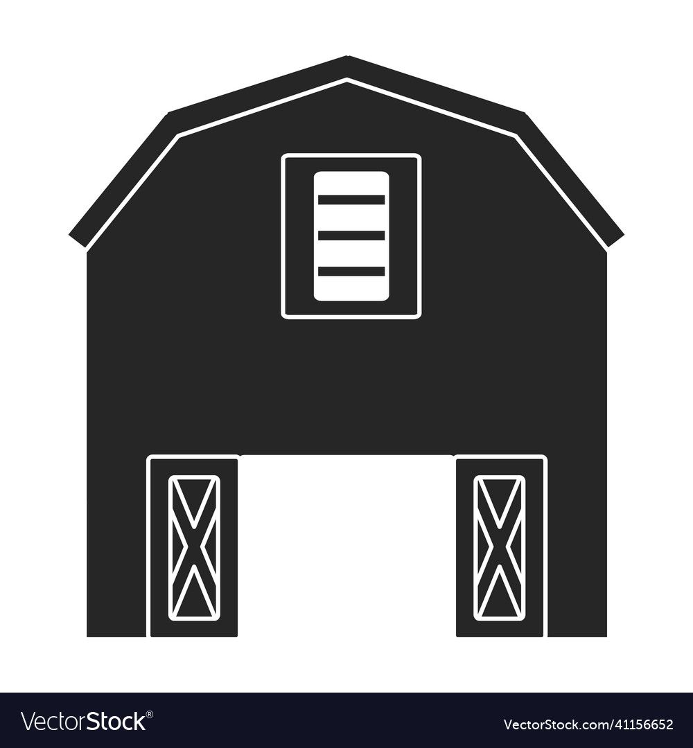 Barn iconblack icon isolated Royalty Free Vector Image