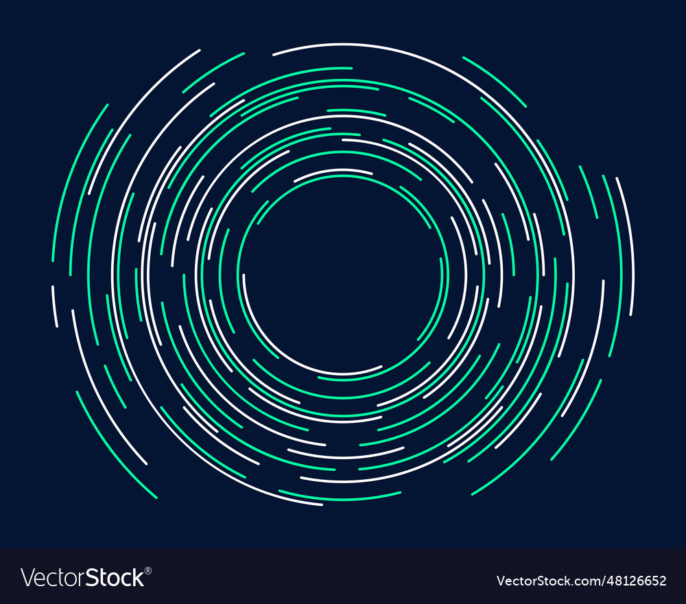 Concentric segments of circles lines following vector image Concentric segments of circles lines following