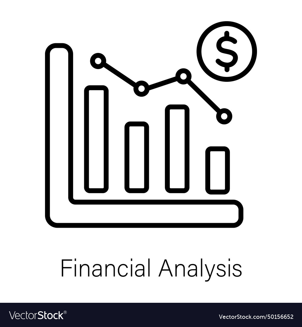 Financial analysis Royalty Free Vector Image - VectorStock