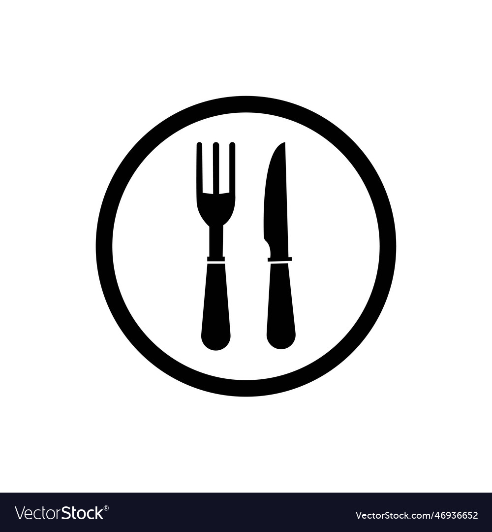 Fork and knife icon simple flat shape vector image Fork and knife icon simple flat shape