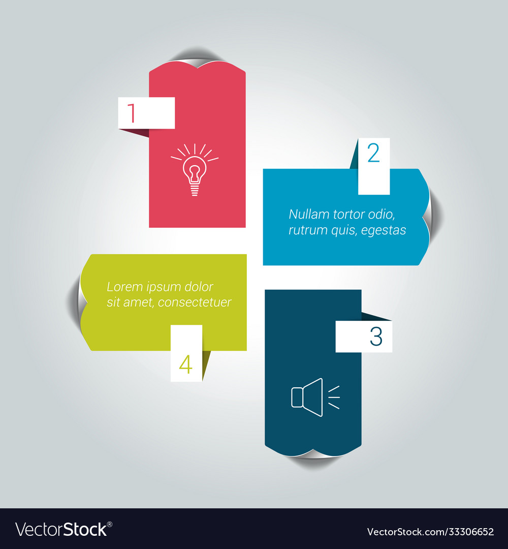 Four steps arrow scheme chart diagram module vector image Four steps arrow scheme chart diagram module