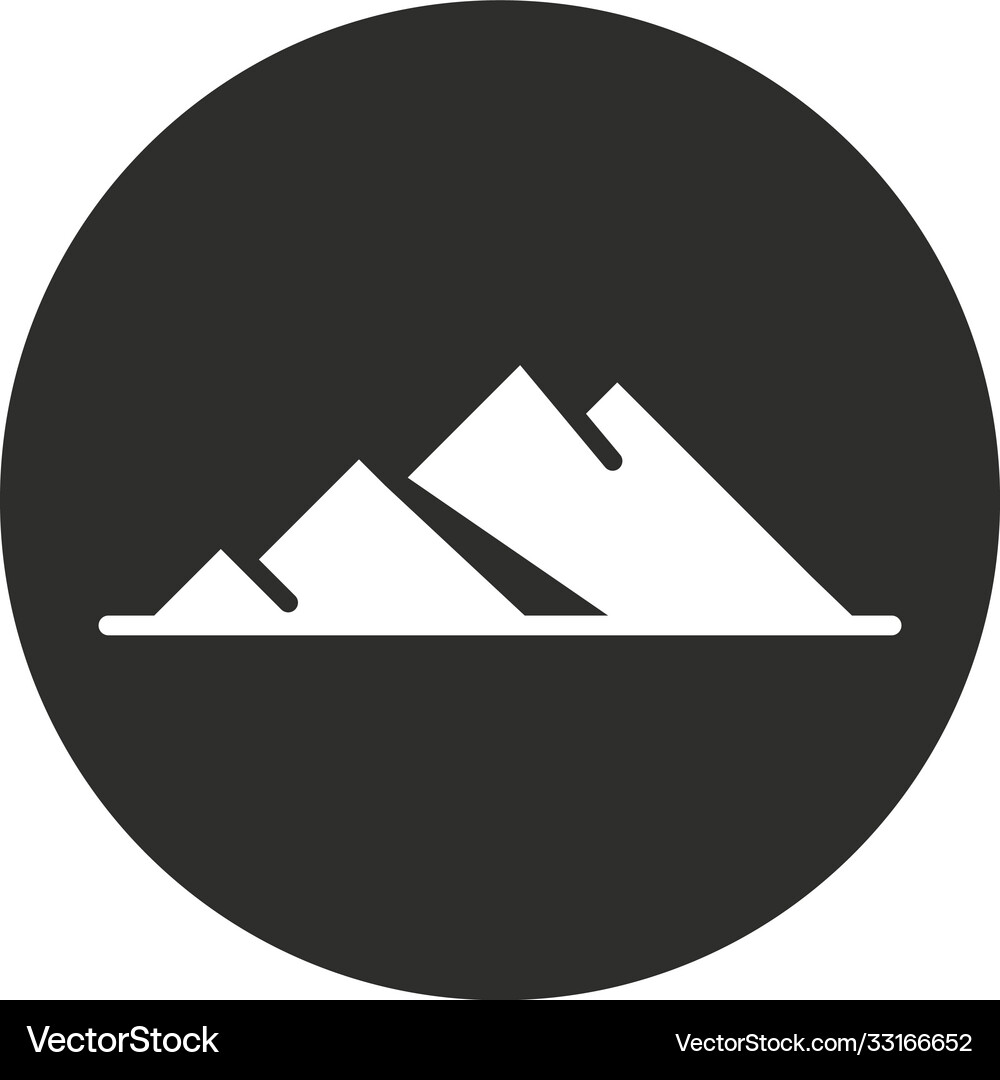 Mountains landscape nature block and flat icon Vector Image