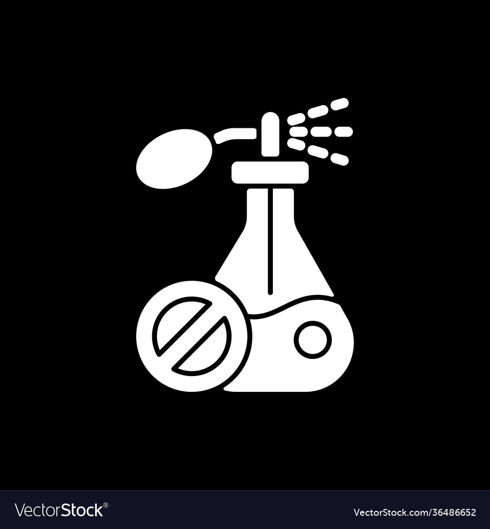 No synthetic fragrances dark mode glyph icon