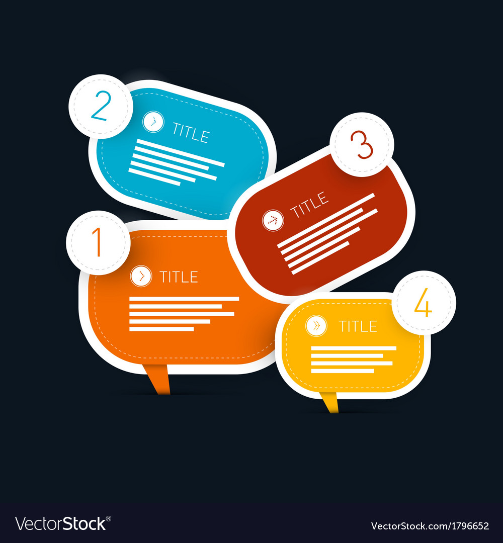 Progress steps for tutorial infographics
