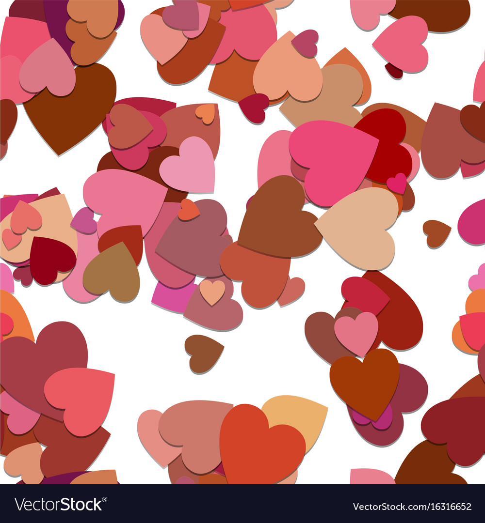 Red seamless heart background pattern