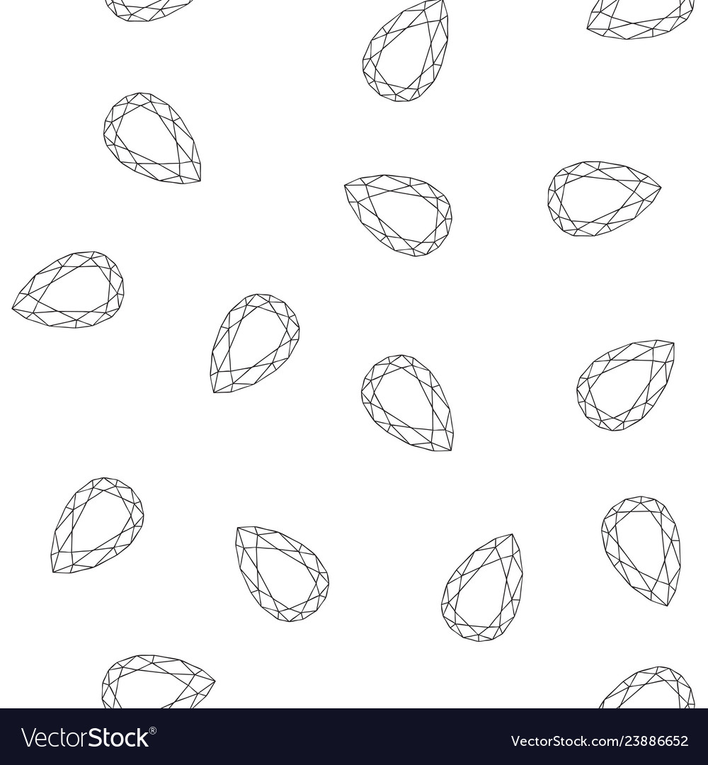 Seamless pattern with polygonal heart