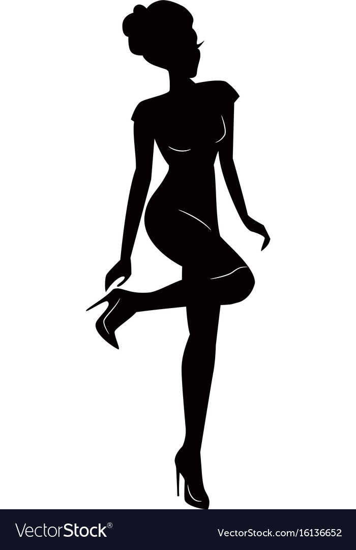 Download Sexy woman girl silhouettes Royalty Free Vector Image