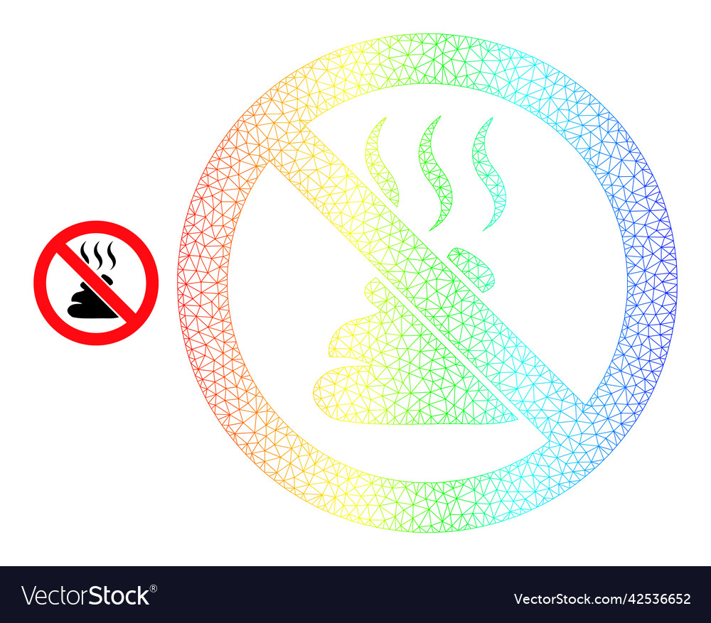Spectral net gradient stop shit smell icon Vector Image Spectral net gradient stop shit smell icon