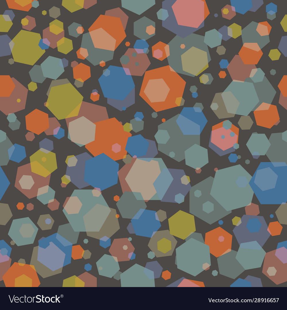 Abstract seamless pattern hexagons vector image Abstract seamless pattern hexagons