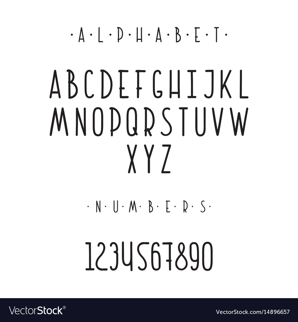 Alphabet and numbers