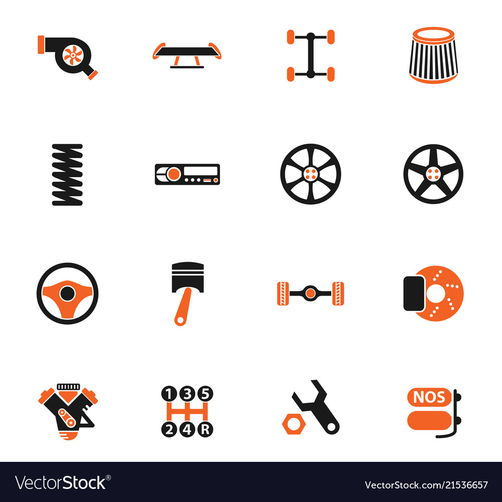 Auto tuning icon set