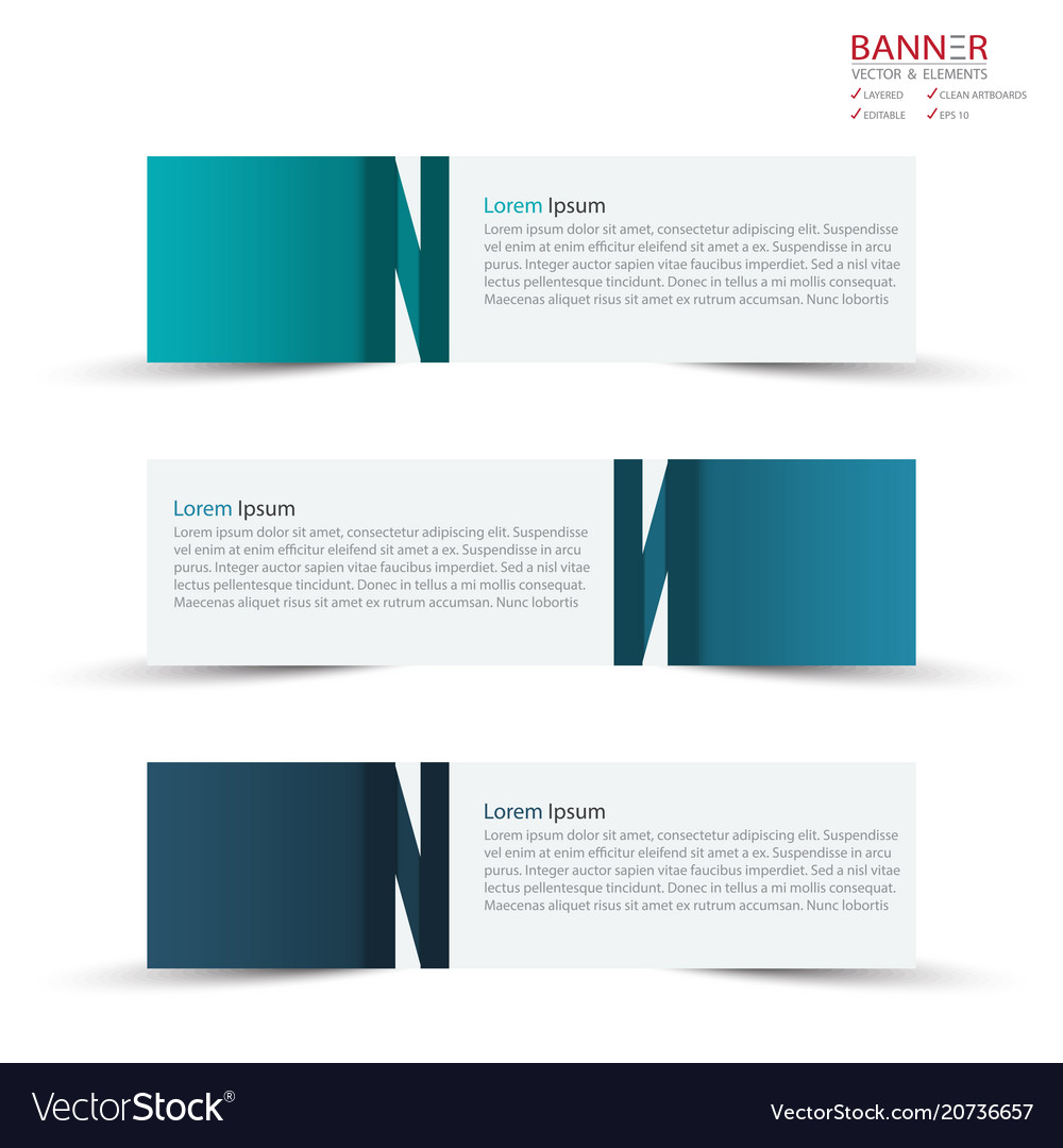 Banner Design Template And Mockup Minimalist Vector Image