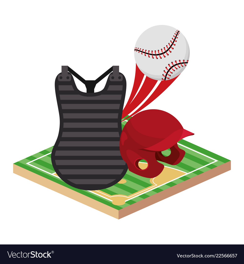 Baseball equipment cartoon