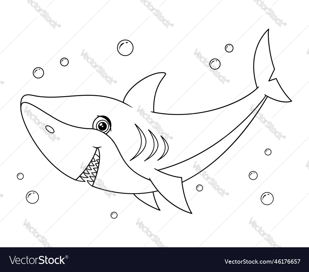 Cartoon Shark Malvorlage