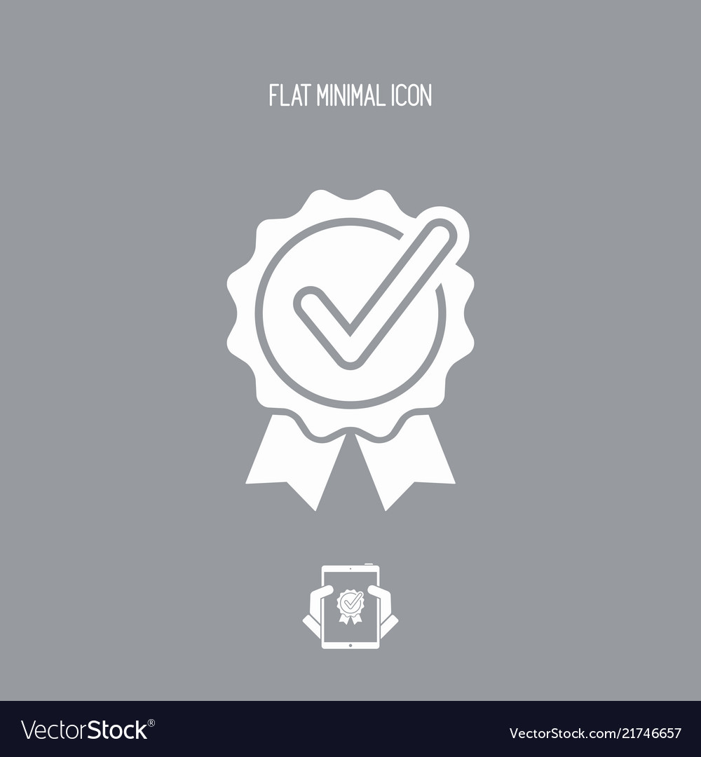 Checking quality symbol icon